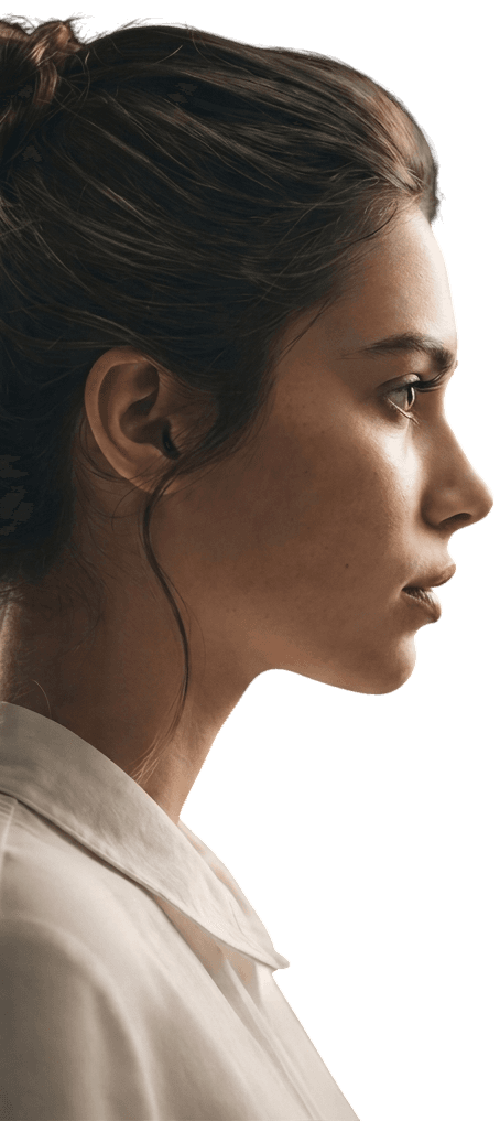 Women side face